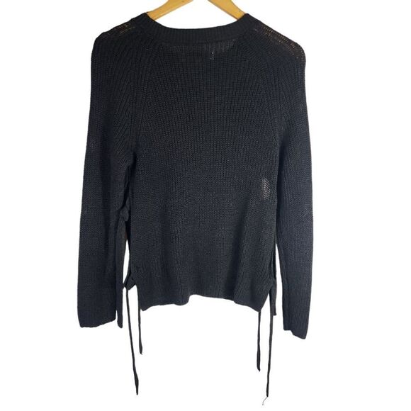 Loft Black Tie Side Knitted Sweater - Picture 6 of 8